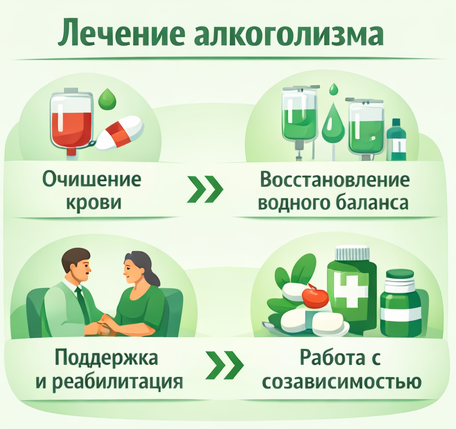 лечение алкоголизма в Великих Луках этапы